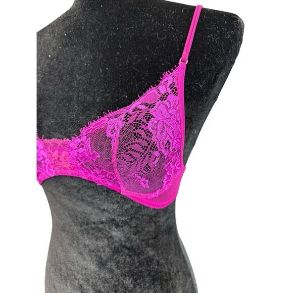 NWT La Perla Hot Pink Lace Bralette - Size 32B - Picture 2 of 9